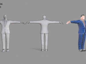business suit man Model 3D