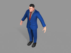 business suit man Model 3D