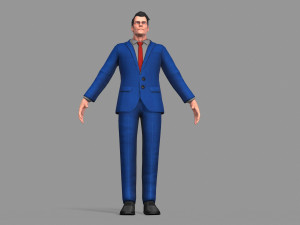 business suit man Model 3D