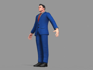 business suit man Model 3D