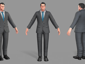 business suit man 3D Model