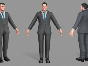business suit man 3D Model