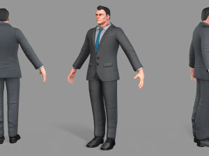 business suit man 3D Model