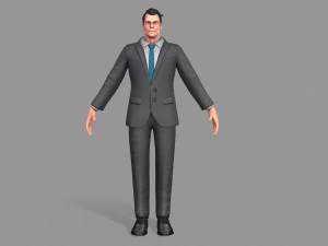business suit man 3D Model