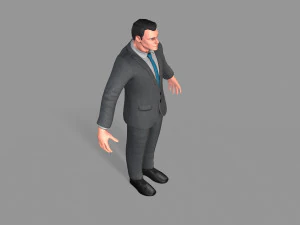 business suit man 3D Model