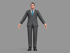 business suit man 3D Model