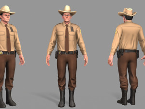 policeman sheriff 3D मॉडल