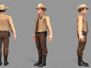 policeman sheriff 3D मॉडल