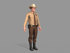 policeman sheriff 3D मॉडल