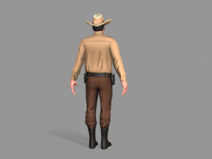 policeman sheriff 3D मॉडल