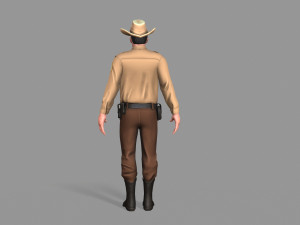 policeman sheriff 3D मॉडल