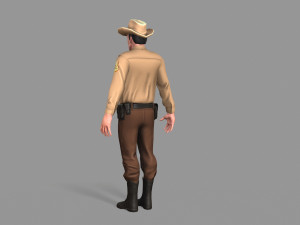 policeman sheriff 3D मॉडल