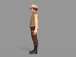 policeman sheriff 3D मॉडल