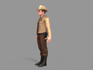 policeman sheriff 3D मॉडल