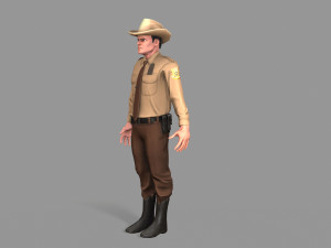policeman sheriff 3D मॉडल