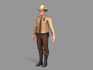 policeman sheriff 3D मॉडल