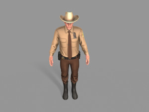 policeman sheriff 3D मॉडल
