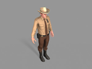 policeman sheriff 3D मॉडल