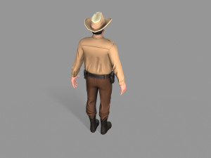 policeman sheriff 3D मॉडल