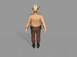 policeman sheriff 3D मॉडल