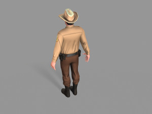 policeman sheriff 3D मॉडल