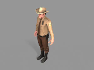 politieagent sheriff 3D Model