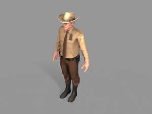 policeman sheriff 3D मॉडल