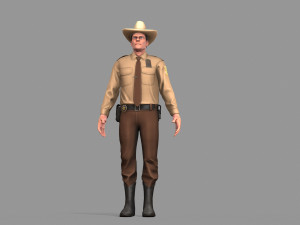 policeman sheriff 3D मॉडल