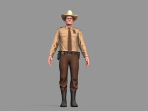 policeman sheriff 3D मॉडल
