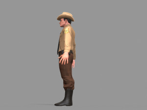 policeman sheriff 3D मॉडल