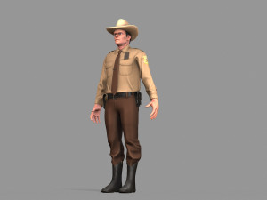 policeman sheriff 3D मॉडल
