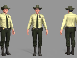 policeman sheriff 3D 모델