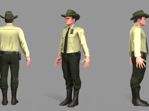 policeman sheriff 3D 모델