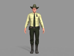 policeman sheriff 3D 모델
