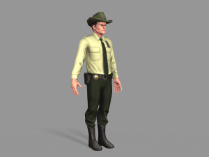 policeman sheriff 3D 모델