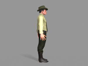 policeman sheriff 3D 모델