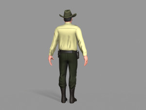 policeman sheriff 3D 모델