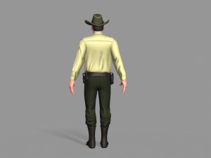 policeman sheriff 3D 모델