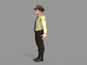 policeman sheriff 3D 모델