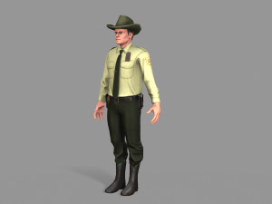 policeman sheriff 3D 모델