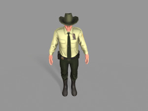 policeman sheriff 3D 모델