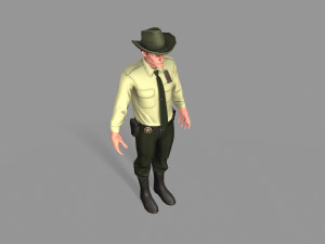 policeman sheriff 3D 모델