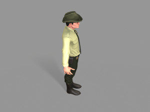 policeman sheriff 3D 모델