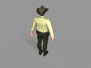 policeman sheriff 3D 모델