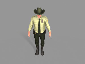 policeman sheriff 3D 모델