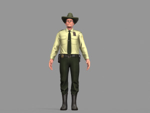 policeman sheriff 3D 모델