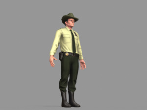 policeman sheriff 3D 모델