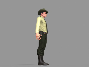 policeman sheriff 3D 모델
