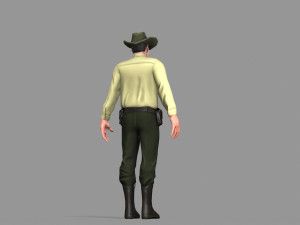 policeman sheriff 3D 모델