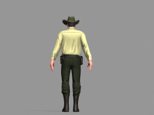 policeman sheriff 3D 모델
